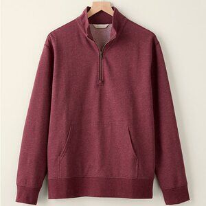 Garnet Hill ~ Men’s French Terry Quarter-Zip Comfy Sweatshirt in size Medium